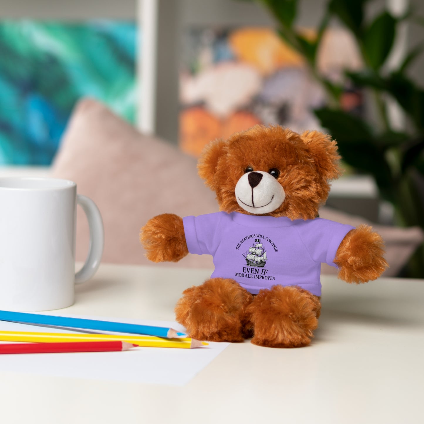 Inspirational Stuffed Animal with Tee - Perfect Gift for Encouragement & Comfort