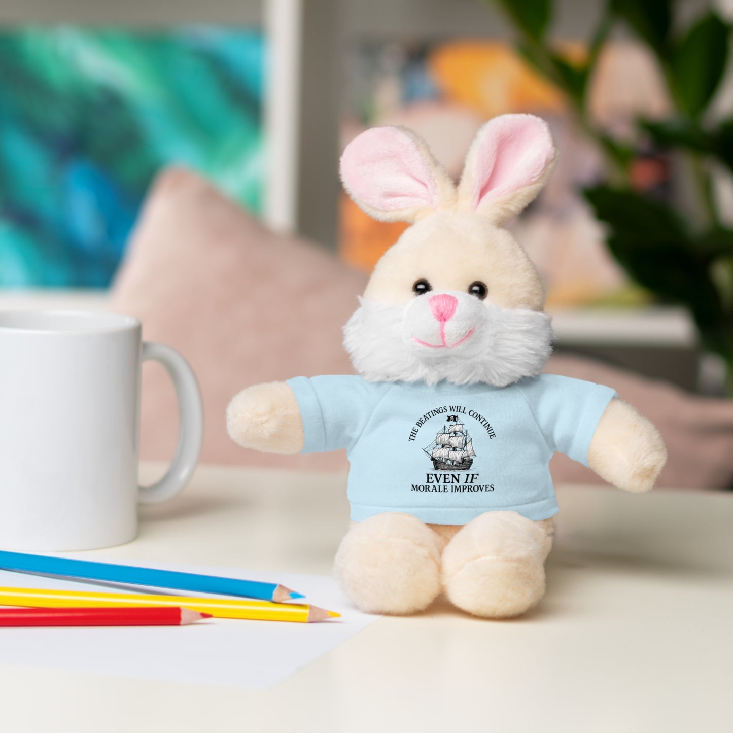 Inspirational Stuffed Animal with Tee - Perfect Gift for Encouragement & Comfort