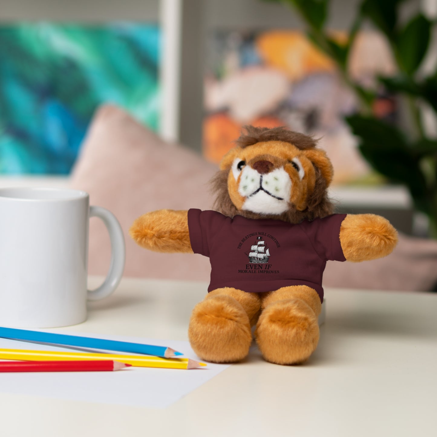 Inspirational Stuffed Animal with Tee - Perfect Gift for Encouragement & Comfort