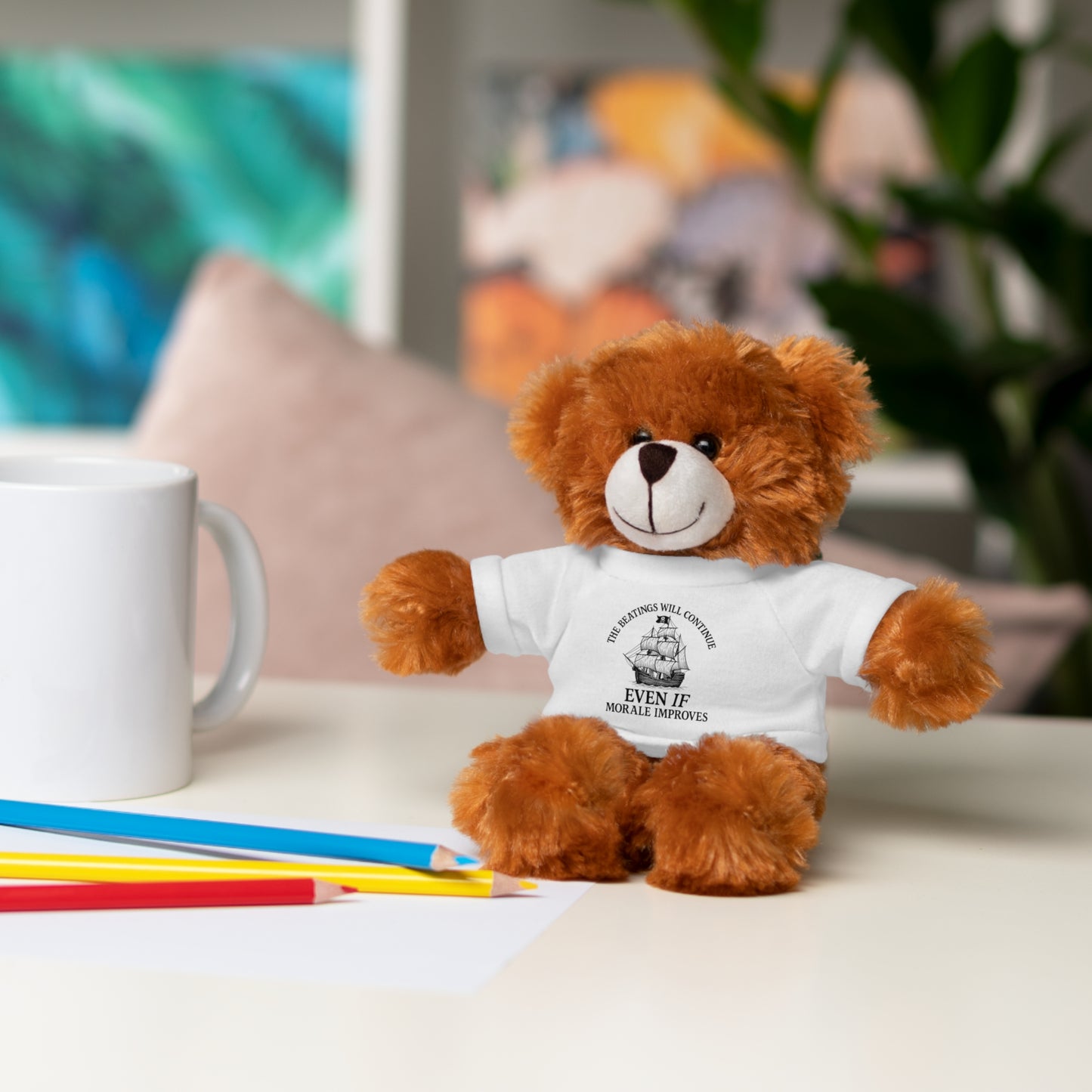Inspirational Stuffed Animal with Tee - Perfect Gift for Encouragement & Comfort