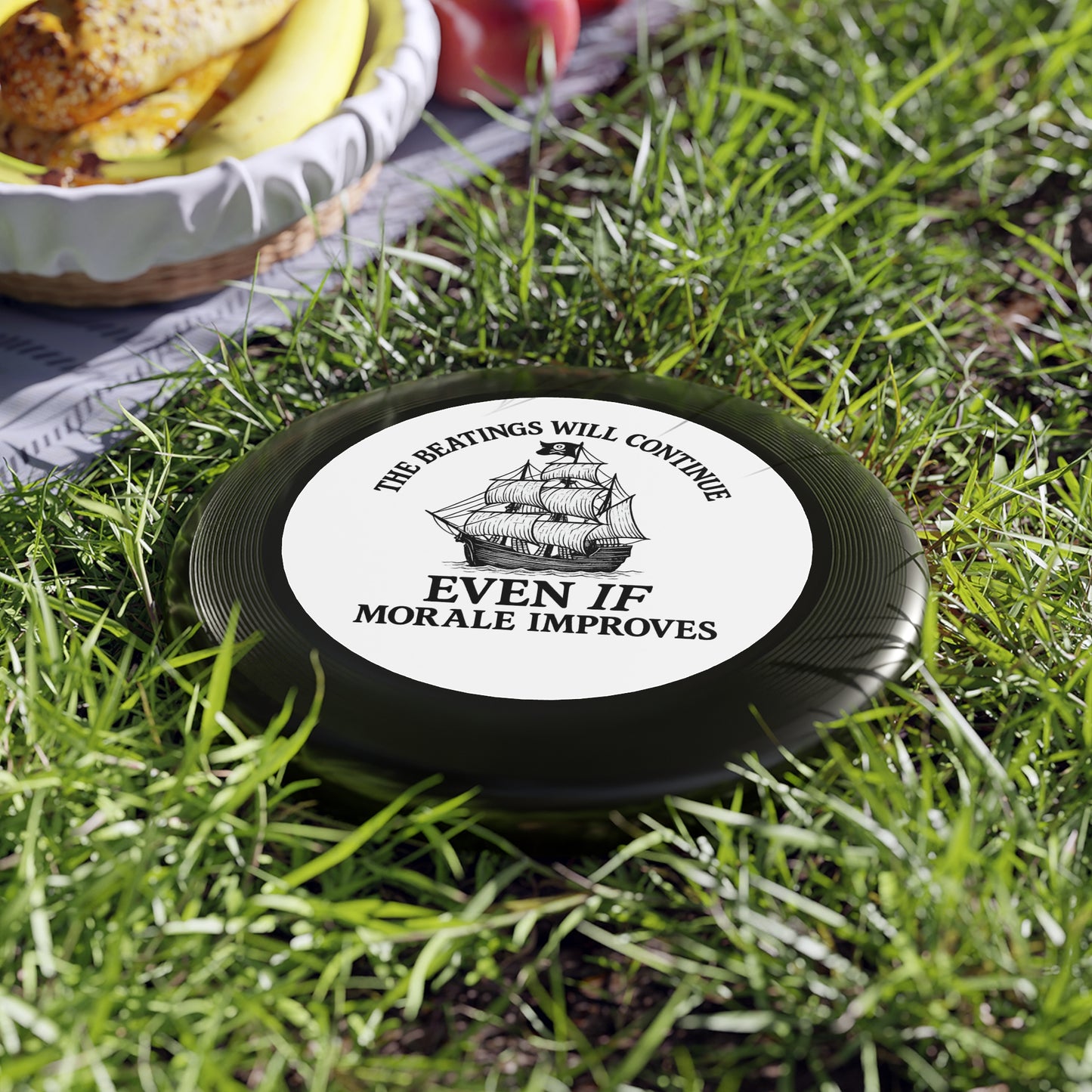 Frisbee - Funny 'The Beatings Will Continue Even If Morale Improves' Design