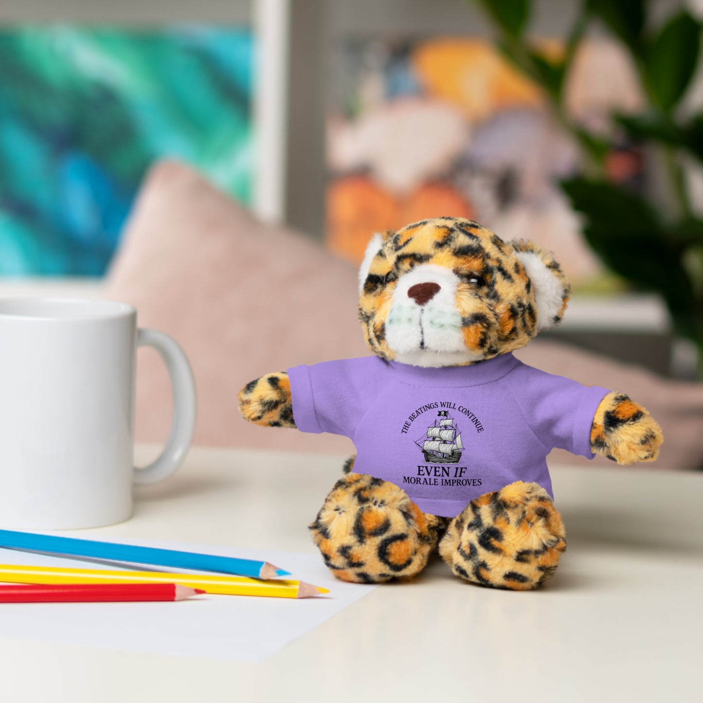 Inspirational Stuffed Animal with Tee - Perfect Gift for Encouragement & Comfort