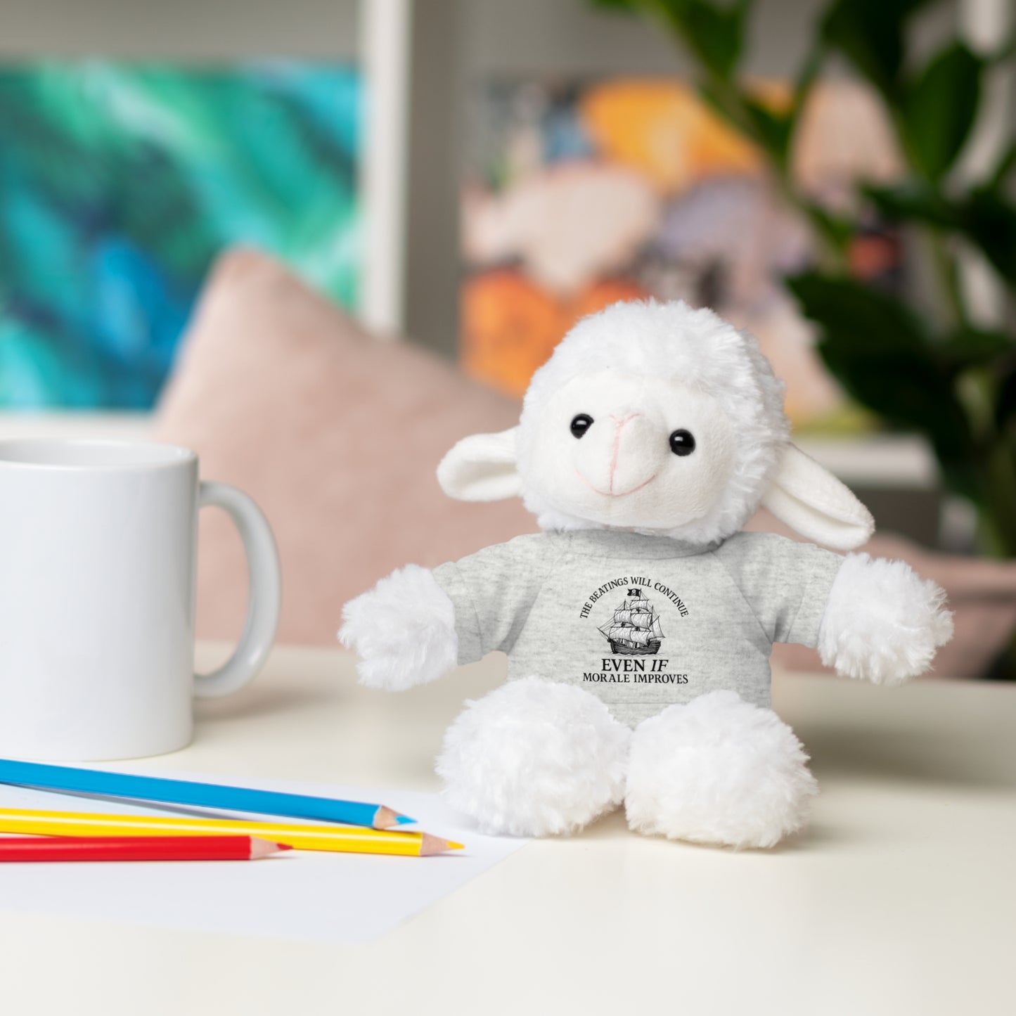 Inspirational Stuffed Animal with Tee - Perfect Gift for Encouragement & Comfort