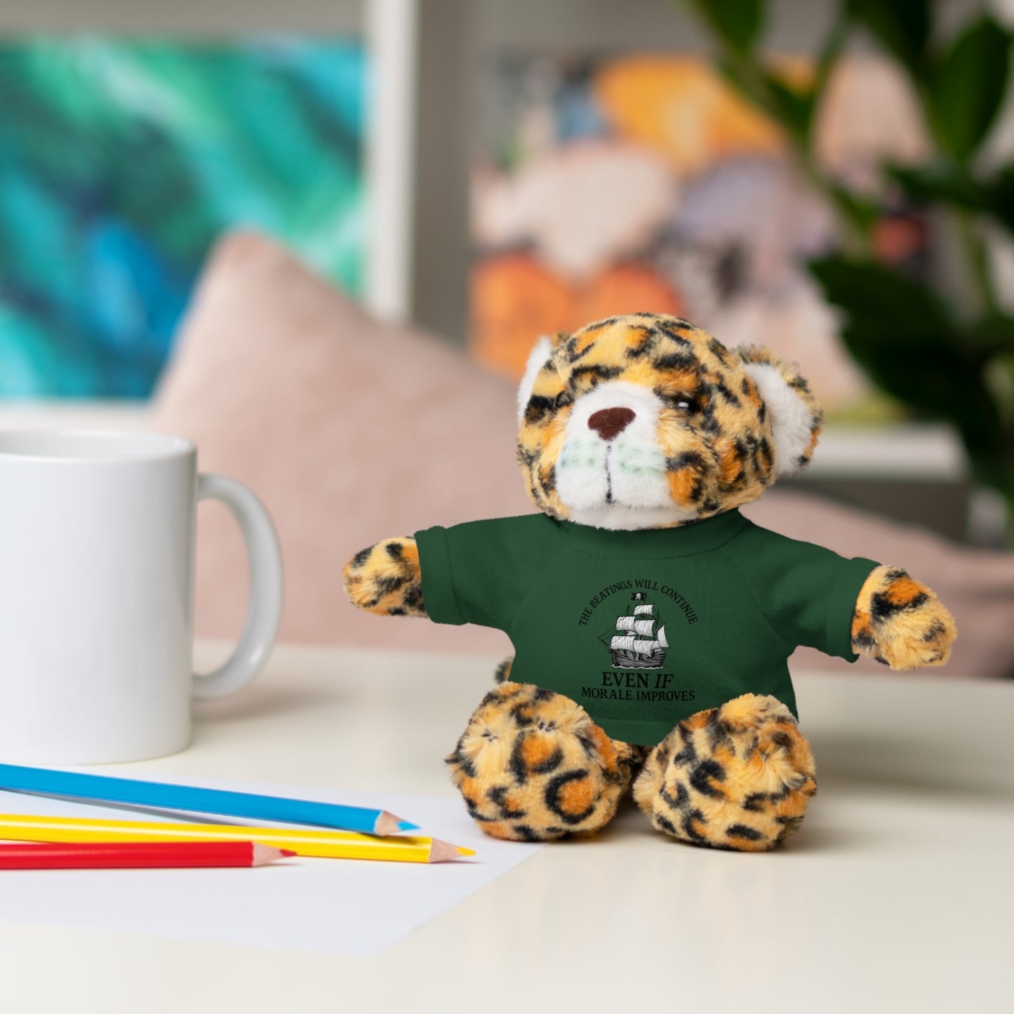 Inspirational Stuffed Animal with Tee - Perfect Gift for Encouragement & Comfort