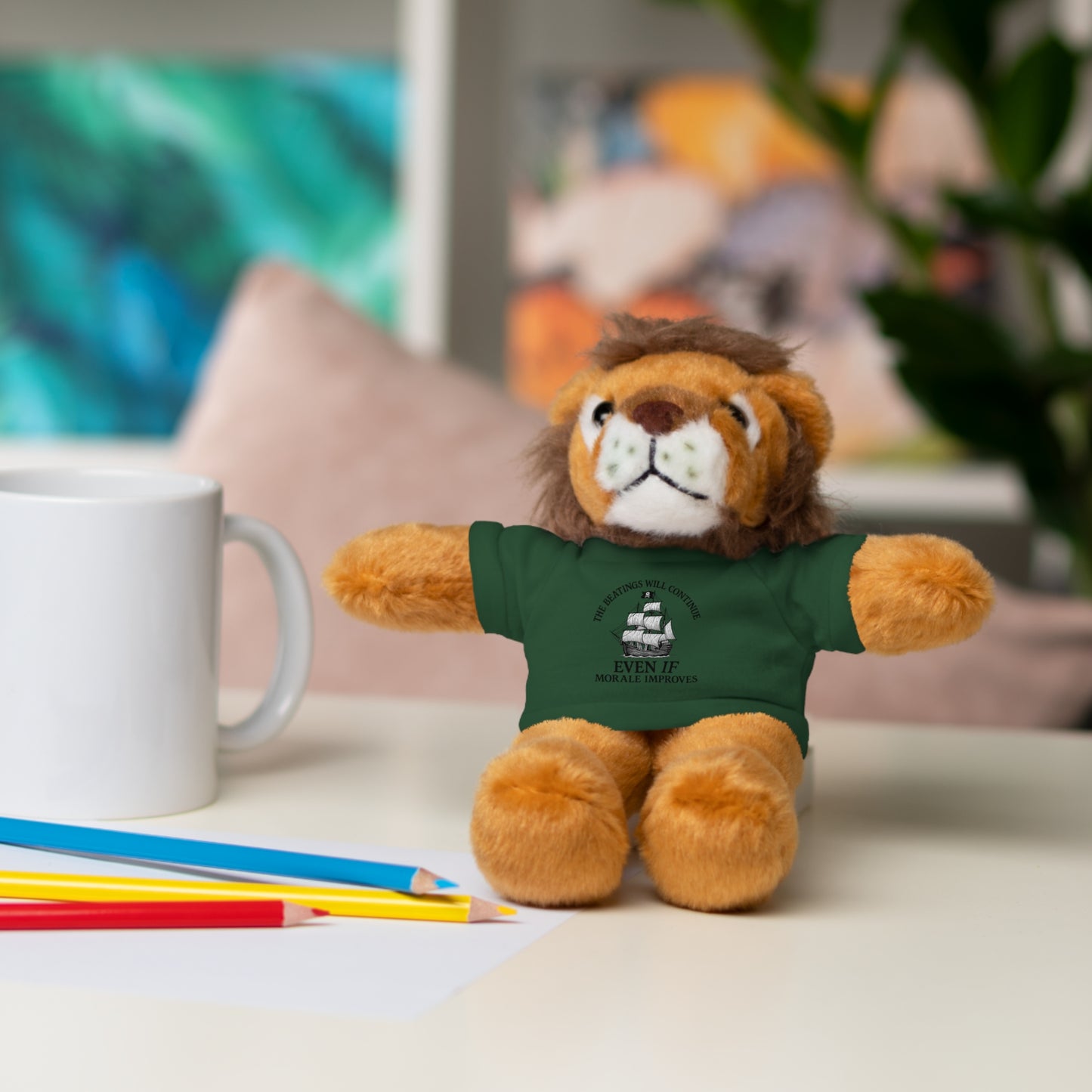 Inspirational Stuffed Animal with Tee - Perfect Gift for Encouragement & Comfort