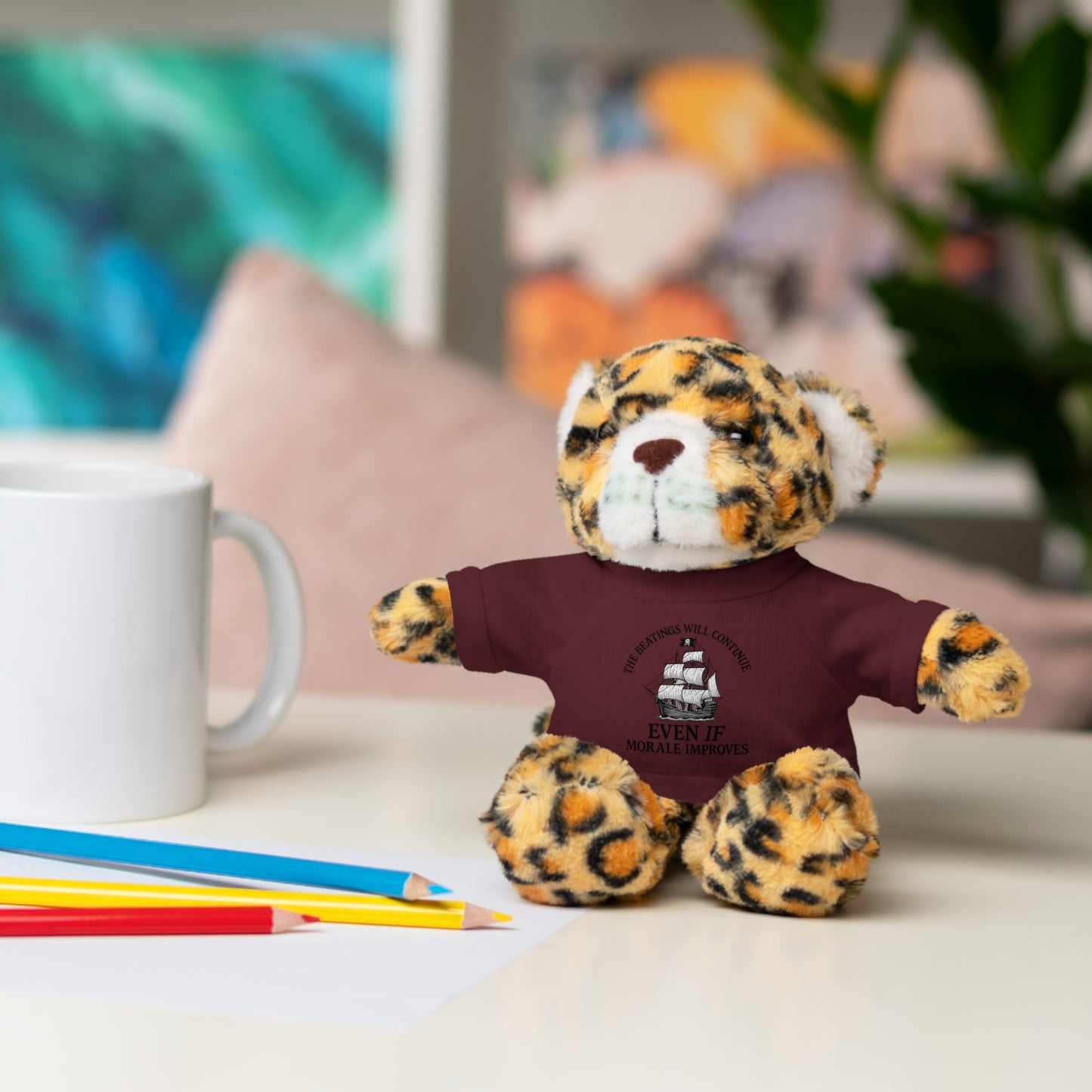 Inspirational Stuffed Animal with Tee - Perfect Gift for Encouragement & Comfort