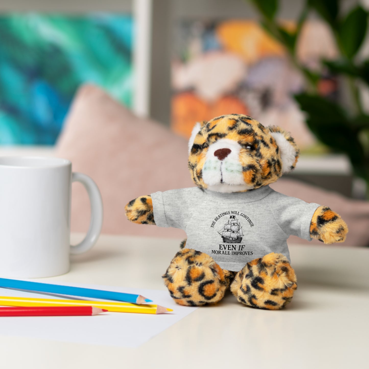 Inspirational Stuffed Animal with Tee - Perfect Gift for Encouragement & Comfort