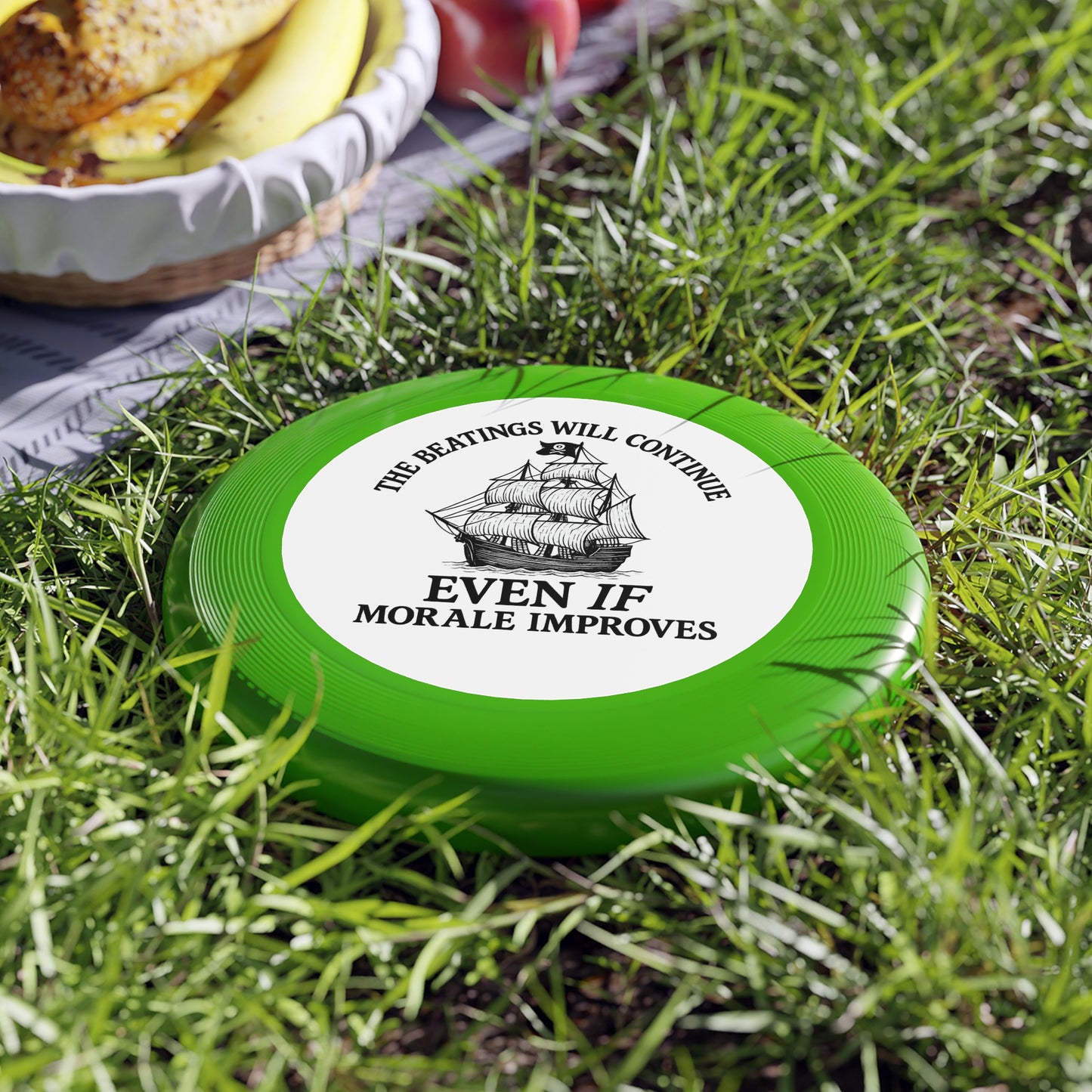 Frisbee - Funny 'The Beatings Will Continue Even If Morale Improves' Design