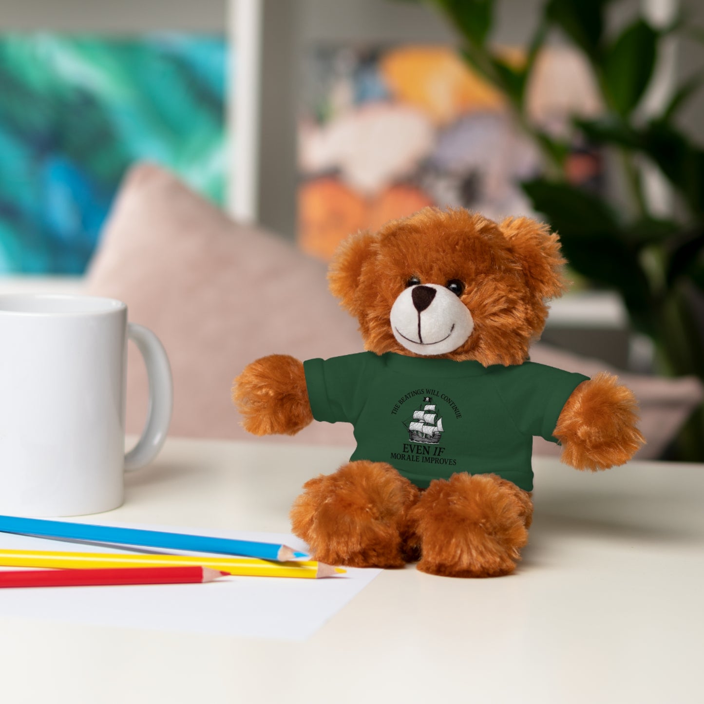 Inspirational Stuffed Animal with Tee - Perfect Gift for Encouragement & Comfort