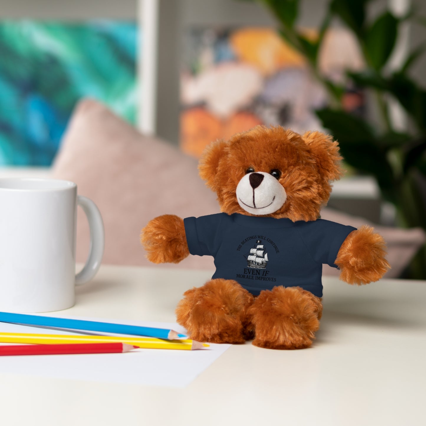 Inspirational Stuffed Animal with Tee - Perfect Gift for Encouragement & Comfort
