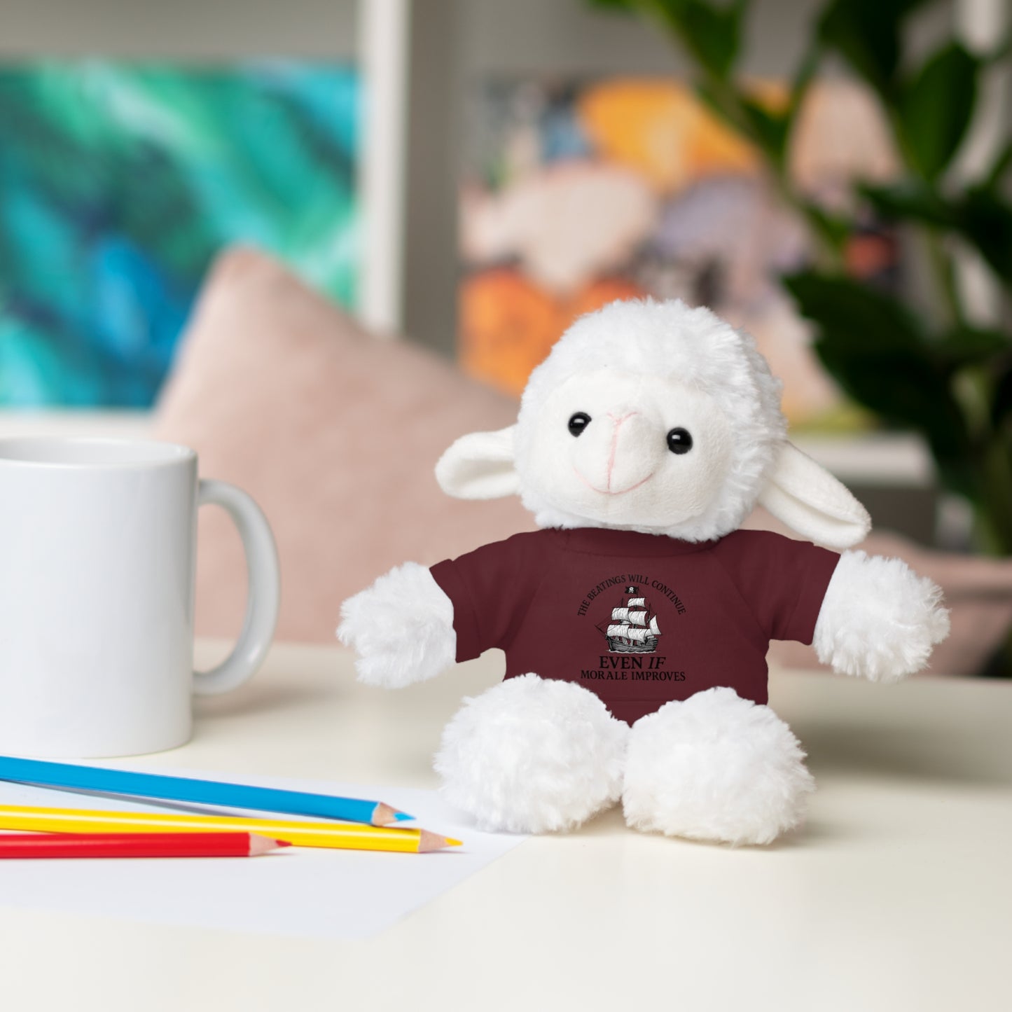 Inspirational Stuffed Animal with Tee - Perfect Gift for Encouragement & Comfort