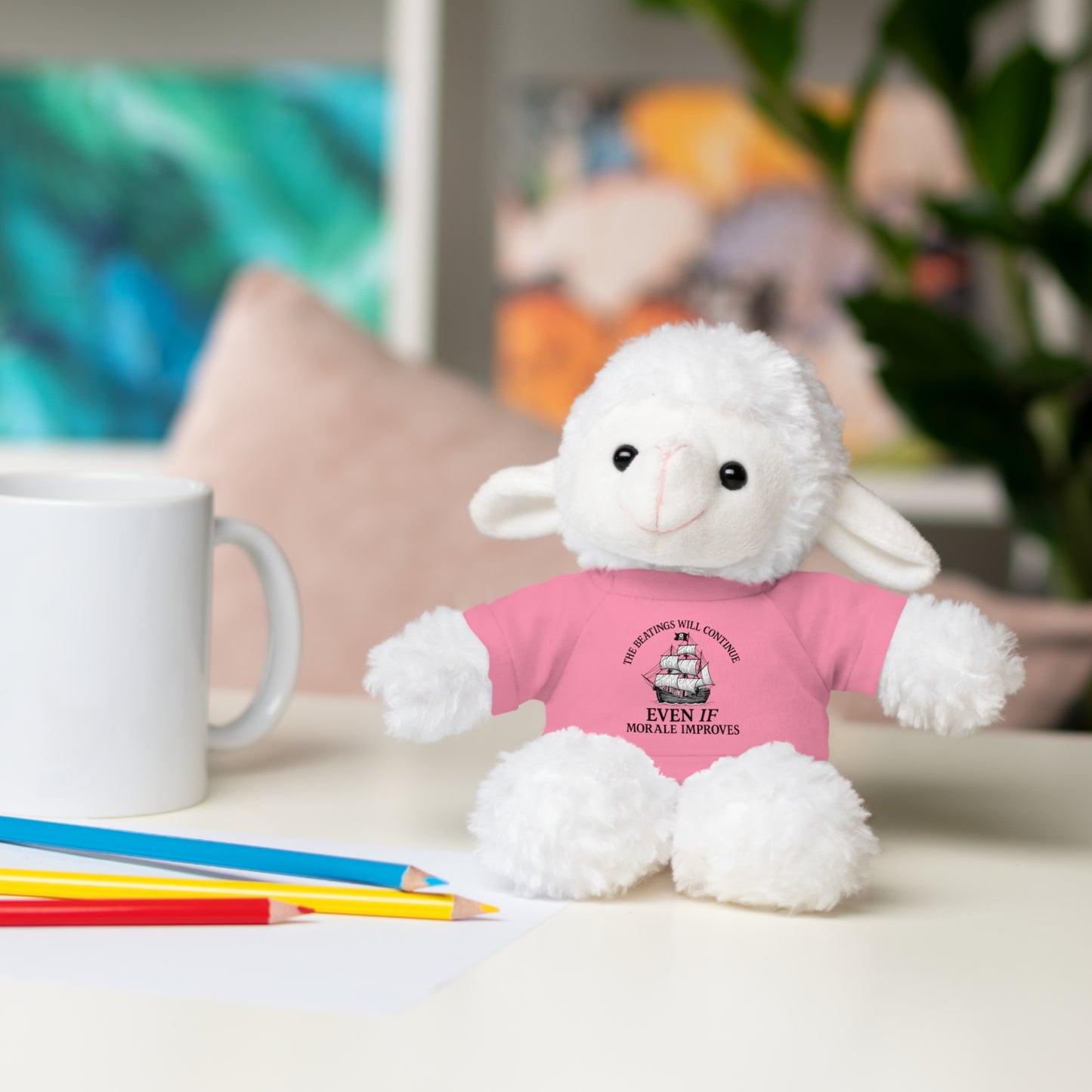 Inspirational Stuffed Animal with Tee - Perfect Gift for Encouragement & Comfort