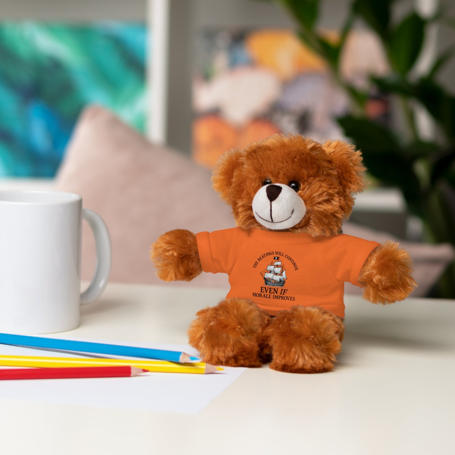 Inspirational Stuffed Animal with Tee - Perfect Gift for Encouragement & Comfort