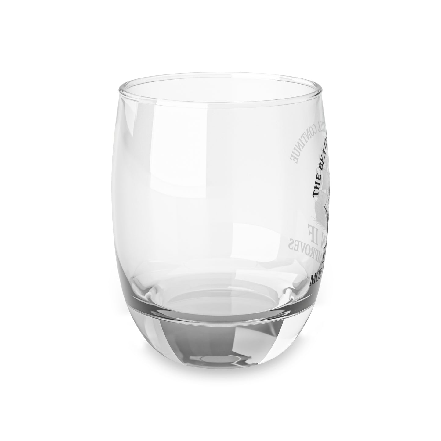 Pirate-Themed Whiskey Glass - "The Beatings Will Continue" – Perfect Gift for Drink Enthusiasts