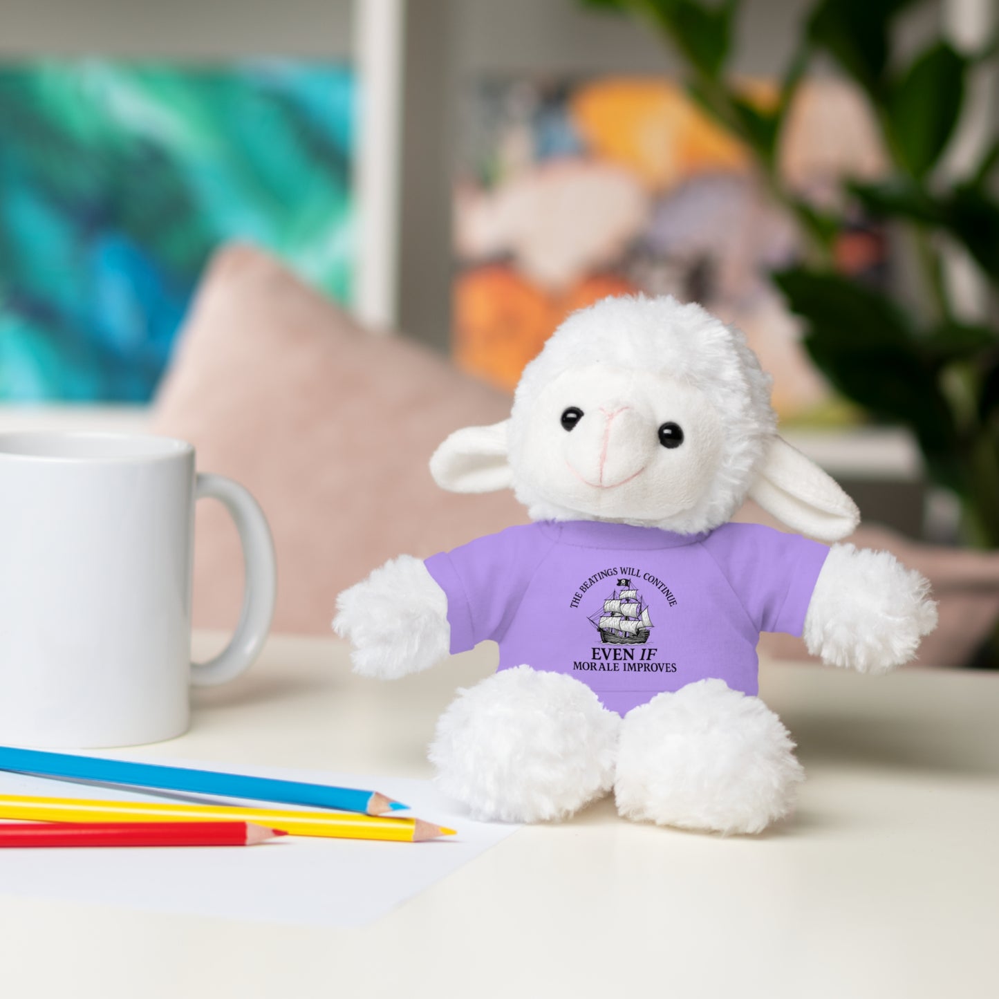 Inspirational Stuffed Animal with Tee - Perfect Gift for Encouragement & Comfort