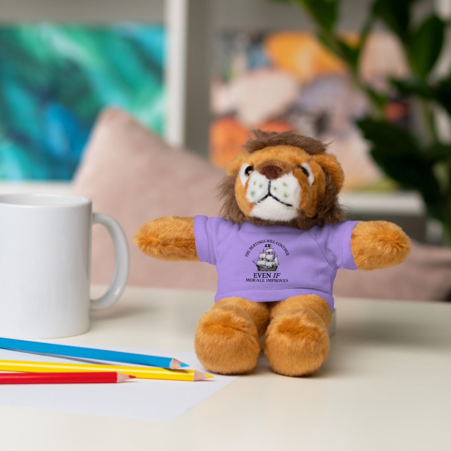 Inspirational Stuffed Animal with Tee - Perfect Gift for Encouragement & Comfort