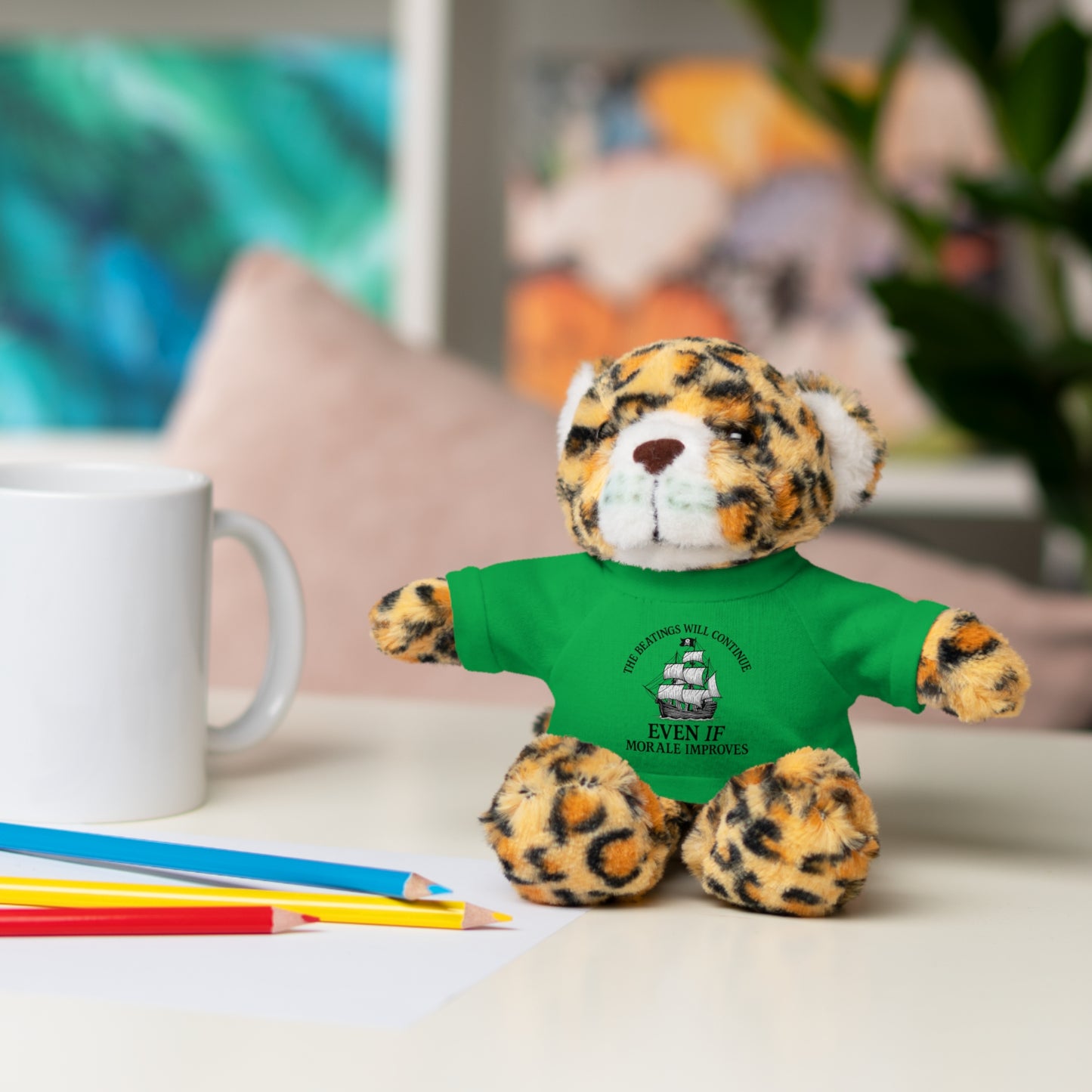 Inspirational Stuffed Animal with Tee - Perfect Gift for Encouragement & Comfort