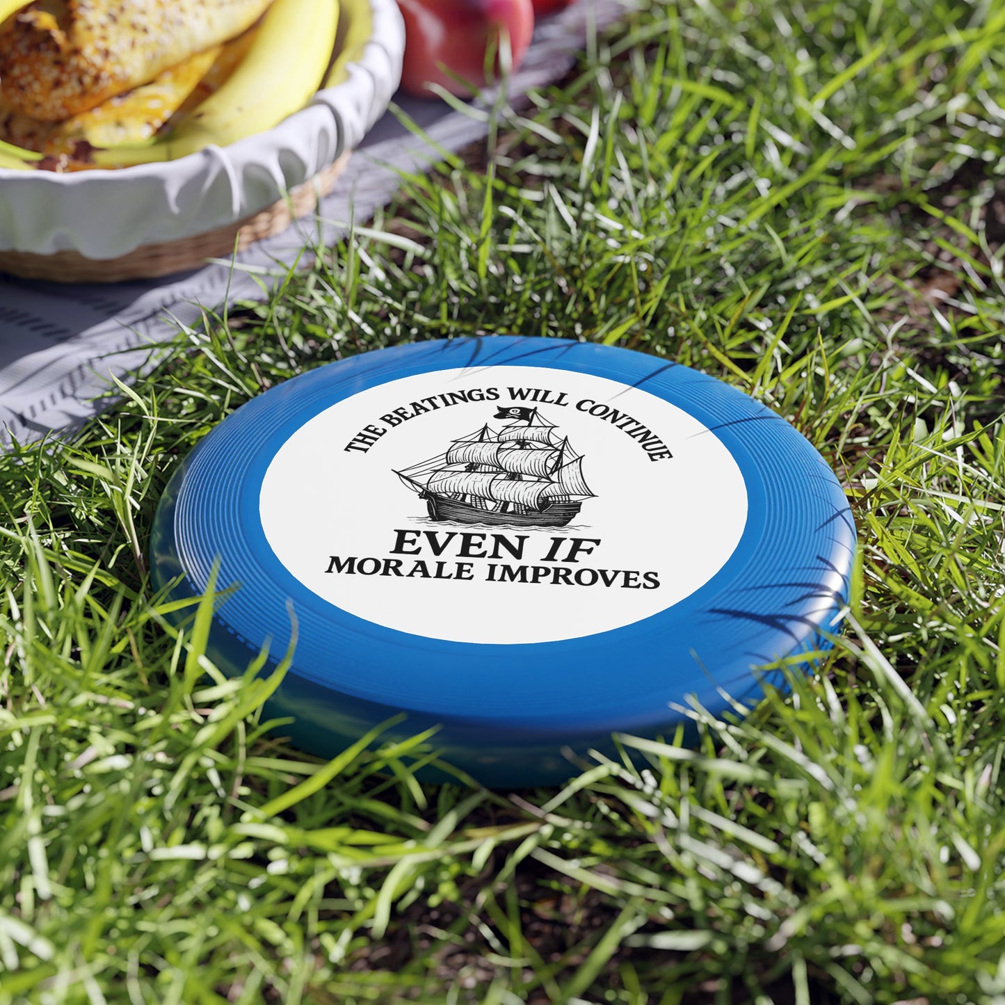 Frisbee - Funny 'The Beatings Will Continue Even If Morale Improves' Design