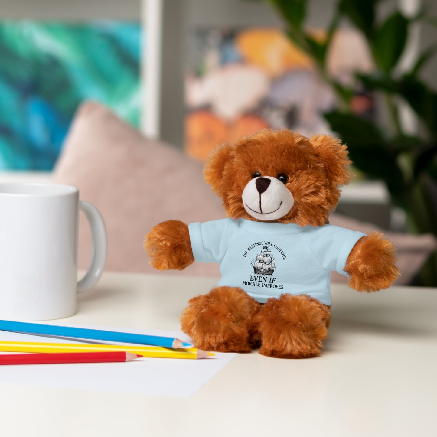 Inspirational Stuffed Animal with Tee - Perfect Gift for Encouragement & Comfort