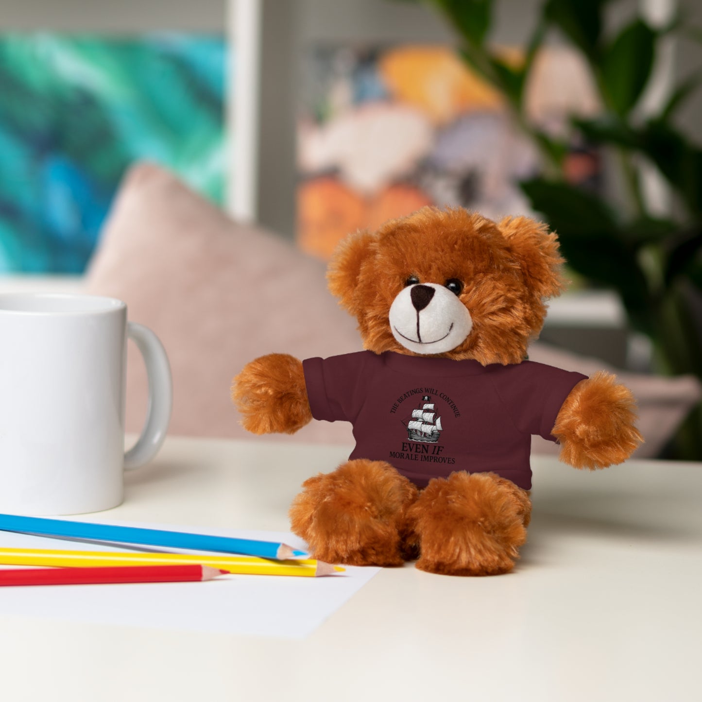 Inspirational Stuffed Animal with Tee - Perfect Gift for Encouragement & Comfort
